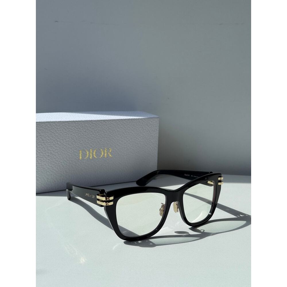 NEW Dior CDiorO S1F Oversized Eyeglasses Frames in Black - Picture 3 of 10